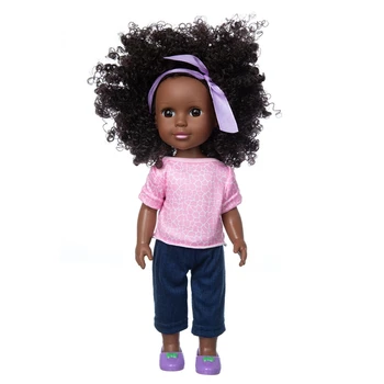 14inch Renăscut Papusa Negru Păpuși Silm Plin de Siliciu Africane Păpușă Fată Frumoasă Jucărie cu Costum de Make Up Fete DIY Papusi Dress UP Jucării