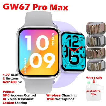 2022 IWO GW67 Pro Max Ceas Inteligent Bărbați NFC Siri IP68 Impermeabil Bluetooth Apel Sport Fitness Relógio Masculino Relogio Feminino