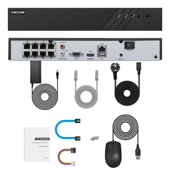 CCTV kit 4MP POE Securitate CCTV HD Camera IP de Supraveghere Video 8CH NVR Colorate Viziune de Noapte Cu 1TB SATA