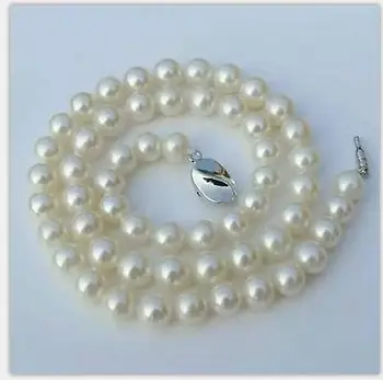Clasic AAA++10mm marea de sud rotund alb colier de perle de 18inch 925silver>de Vânzare jewerly transport gratuit