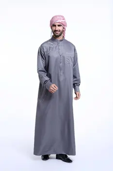 De înaltă calitate Musulmane Islamice Îmbrăcăminte pentru bărbați Saudită Broderie rochii plus dimensiune dubai Bărbați Caftan mâneci lungi Jubba îmbrăcăminte