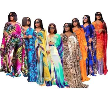 Două Piese Set Haine Africane Rochii de Partid pentru Femei de Vară 2021 Dashiki Moda Rochie Lunga Seturi de Pantaloni Costume de Haine Plus Dimensiunea