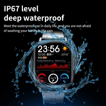 LIGE 2021 Nouă Bărbați Ceas Inteligent Temperatura Corpului Informații Memento Apel IP67 rezistent la apa de Sport Smartwatch Femei Pentru iOS Android