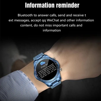 LIGE Full Touch Screen Smart Watch Sport de apelare Bluetooth Watch Monitor de Presiune sanguina Mesaj Memento de Afaceri Smartwatch Bărbați