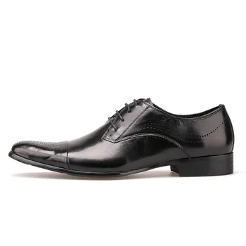 Moda de Înaltă Calitate din Piele Pantofi pentru Bărbați Dantela-Up Oameni de Afaceri Pantofi Stil Britanic a Subliniat Toe Barbati pantofi Barbati Pantofi Rochie