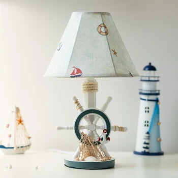 Modern Contractat Mediteraneene Stil Nordic Lampa De Birou Personalitate Creatoare De Desene Animate Drăguț Băiat, Fată Și Camera Copil Lampa De Pe Noptiera