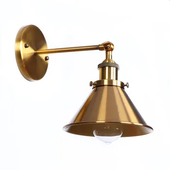 Modern Nordic LED Lampă de Perete Tranșee Pentru Dormitor Bar Coridor de Epocă Wandlamp de Metal de Aur E27 90V-260V Aplicatiile Murale corp de Iluminat