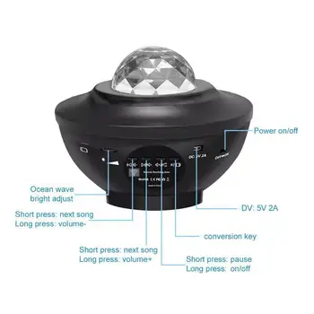 Ocean de Proiecție LED Galaxy Nihgt Lingt USB Reîncărcabilă Planeta Val de Apă Lampa Pentru Petrecerea de Jocuri Decor Camera Adolescent Băiat Cadou