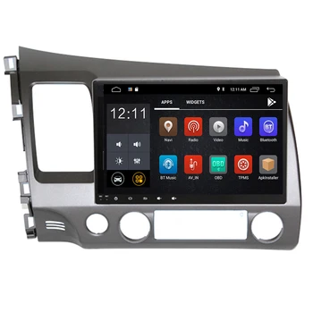 10.2 Inch 2Din Android 10 8 core Radio Auto opt-Core HD 1024*600 Tochscreen GPS, Player Multimedia Pentru Honda Civic 2006-2011