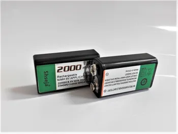 10buc/lot Mare capacitate de 2000mAh Ni-MH de 9V baterie reîncărcabilă baterie de 9 volti pentru Microfon