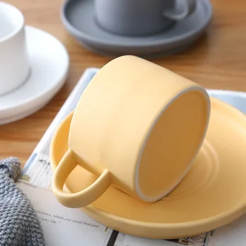 200ml Mat Cani Ceramice Cești de Cafea Makaron Culoare Pură Ceașcă de Cafea Nordic Simplu Desktop Acasă Drăguț Espresso Butucii Cana de Cafea
