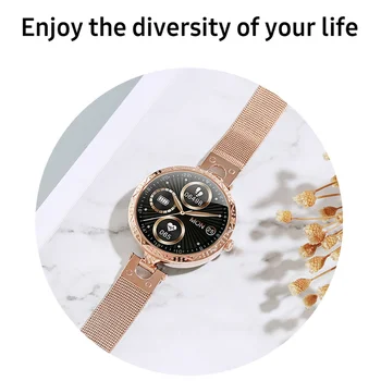 2021 AK22 Femei Ceas Inteligent Complet Tactil Ecran Rotund Smartwatch pentru Fata Heart Rate Monitor Compatibil Pentru HUAWEI, Xiaomi Ceas