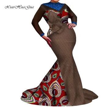 2021 din Africa Rochii pentru Femei Plus Dimensiune Rochie de Sirenă Halat Africaine Femme African Print Dashiki Rochie Africa de Îmbrăcăminte WY8439