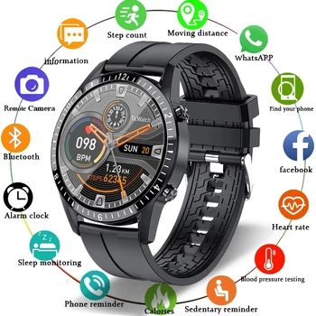 2021 Nou Ceas Inteligent Bărbați Sport Fitness Apelare Bluetooth Multi-Funcție De Rata De Inima Tensiunea Ecran Tactil Complet Ceasuri Inteligente