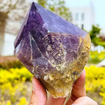 480-500g naturale violet de cuarț cluster de cristal tijă de punct specimen de vindecare