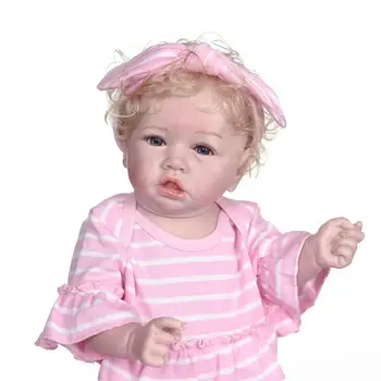 55CM Drăguț Renăscut Baby Boneca Plin de Silicon Manual Gura Strâmbă Renăscut Baby Doll Realiste bebe Jucarie Pentru Copil Ziua de nastere Cadouri
