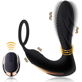 Anal Vibrator cu inel de Silicon fără Fir Control de la Distanță Dop de Fund Pentru Bărbați Cuplu de Prostata Masaj jucarii Sexuale Penis Formare Inel