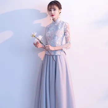 Chineză Stil de Rochie de Mireasa de Epocă Mandarin Guler Qipao Toast Îmbrăcăminte Mini Rochie de Căsătorie Cheongsam Qipao Vestidos S-4XL