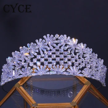 CYCE High-end Nunta Nupțial Bijuterii în formă de Floare Zircon Coroana Diademe Bărbați/Femei Concurs de Bal Diademă Ornamente de Păr Accesorii