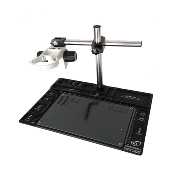 Din Aliaj de aluminiu integrat de izolare mantenance tabelul mat 76mm Inel Suportul De Laborator, microscoape Industriale Camera