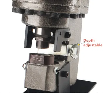 Electro-Hidraulice Foaie de Metal Hole Punch Perforator de Presă knock-out cu 5pcs Moare Set MHP-20