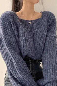 Femeii Pulover coreea de Iarnă Chic Stil francez Vrac Maneca Gât pulover Pulover Pulover Femei