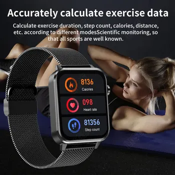 LIGE Bluetooth Ceas Inteligent de Temperatura Corpului, Presiunea Sângelui Rata de Inima Somn Sănătate Monitor Bratara Sport Smartwatch rezistent la apa