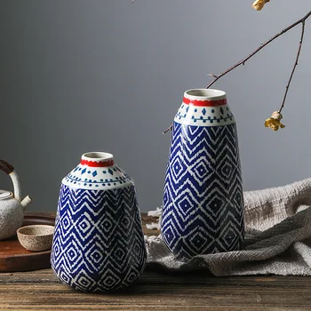 LingAo Moderne de uz casnic vase de ceramică living flori uscător de uz casnic, podoabe din lână de cereale vaze
