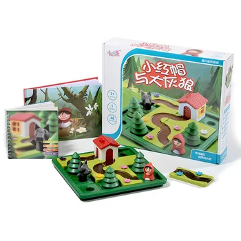 Little Red Riding Hood Deluxe Construirea de Calificare Inteligent Joc de Bord cu Carte de Imagine pentru Vârstele de 4-7 provocare jucării pentru joc de familie