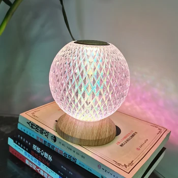 Modern Glob De Cristal Lumina De Noapte Usb Lampa De Birou Cu Senzor Tactil Decor Restaurant De Masă Lampă De Noptieră Dormitor Corp De Iluminat Lampă De Pat