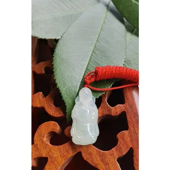 Naturale de Jad Avere Dumnezeu Jadeit Smarald Colier Sculptate Farmec Bijuterii de Moda Amuleta pentru Barbati Femei Norocos Cadouri