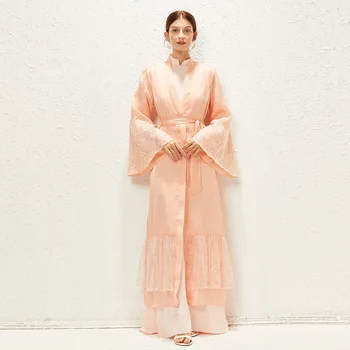 Noi Indiene și Pakistaneze haine cu paiete Arab plus dimensiune halat roz femeile Musulmane halat de moda Ramadan rochie Caftan Abaya halat