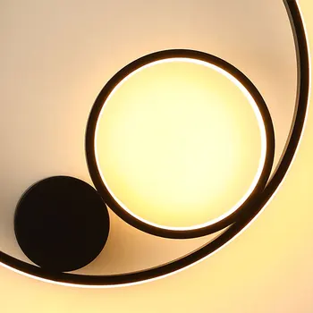 Nordic Simplu de Aur Și Negru LED Lampă de Perete Pentru Hotel Noptiera Camera de zi Personalizate Geometrie corp de iluminat