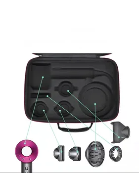 Portabil EVA Depozitare Sac de Praf Anti-Zero, Shockproof Caz Husă pentru Dyson Uscător de Păr HD08 Ușor, Compact Caz Sac