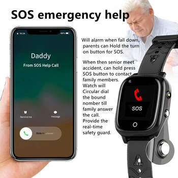 S5P Adult SOS Apel de Urgență ceas cu Alarmă Inteligent Ceas Temperatura de Ritm Cardiac&BP Corpul GPS WIFI Urmărire Locație de Telefon Ceas