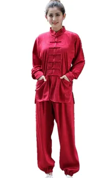 Shanghai Poveste Unisex kungfu set chinez Tai chi costum cu maneci lungi tricou + pantaloni pentru femei kungfu uniformă 6 Stil