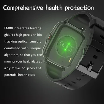 Smartch-ul FM08 Ceas Inteligent Bărbați Bluetooth telefon la Heart Rate Monitor DIY Dial 1.69 Inch Ecran Smartwatch pentru Android PK P8 GTS 2