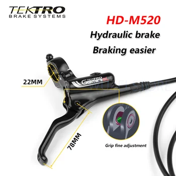 Tektro hd-m520 mountain bike frana disc hidraulic, 800 / 1400 / 1500 mm frana fata si spate piese