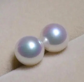 Top AAAA 8-8.5 mm real Japonez naturale Akoya rotund alb perla cercei 18