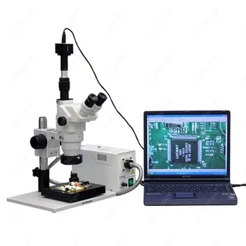 Zoom Stereo Microscop--AmScope Consumabile 3.35 X-180X Zoom Stereo Microscop + 1.3 MP aparat de Fotografiat + Fibre Inel de Lumina